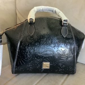 Disney Dooney & Bourke Black Disney Sketch Large Satchel